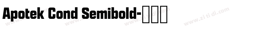 Apotek Cond Semibold字体转换